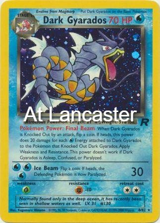 Dark Gyarados - 8/82 Team Rocket Rare Pokemon - NM (Lanc)