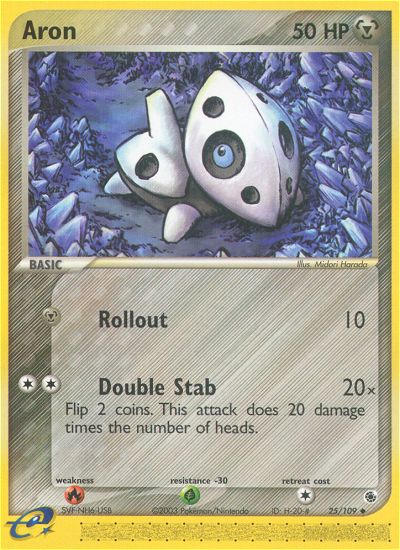 Aron - 25/109 Ruby & Sapphire Uncommon Pokemon - NM