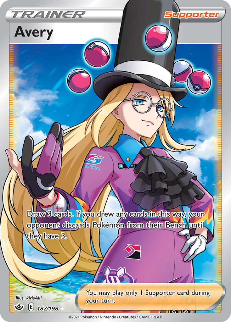 Avery - 187/198 Chilling Reign Ultra Rare Holo Pokemon - NM