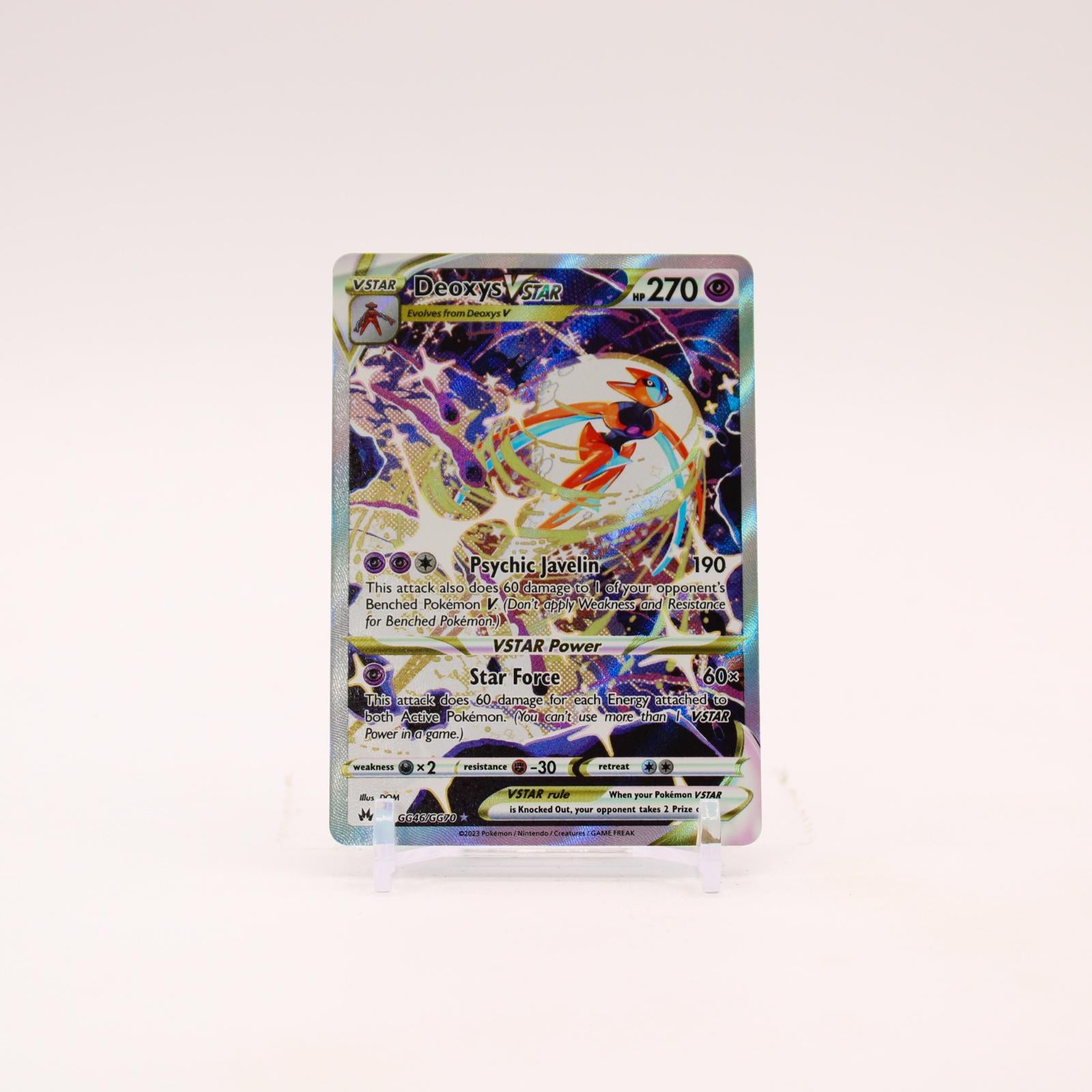 Deoxys VSTAR - GG46/GG70 Crown Zenith Galarian Gallery Holo Pokemon - NM