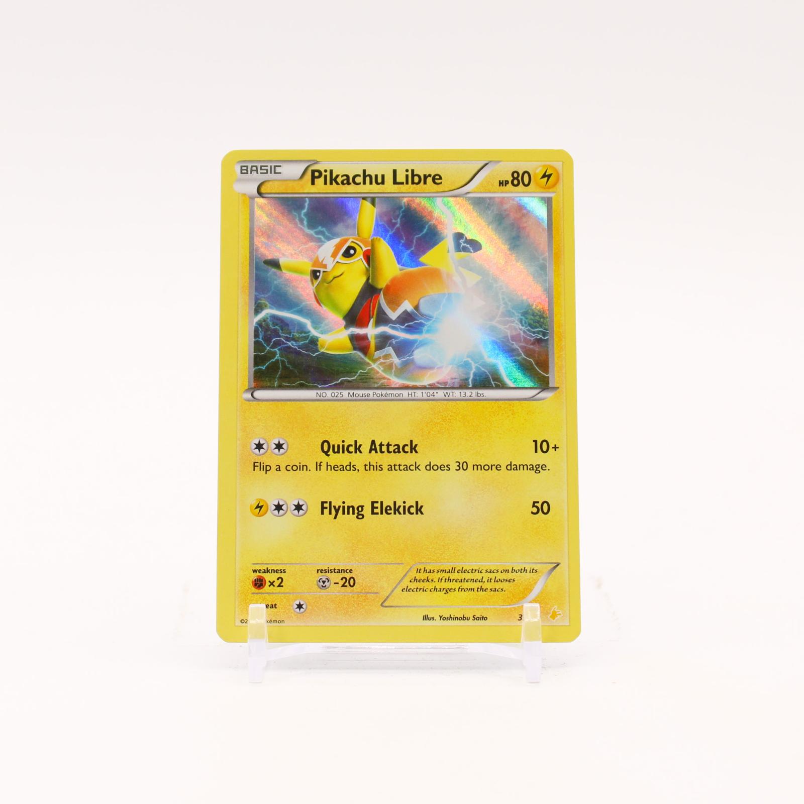 Pikachu Libre - 30/30 XY Trainer Kit Pikachu Libre & Suicune Holo Pokemon - LP
