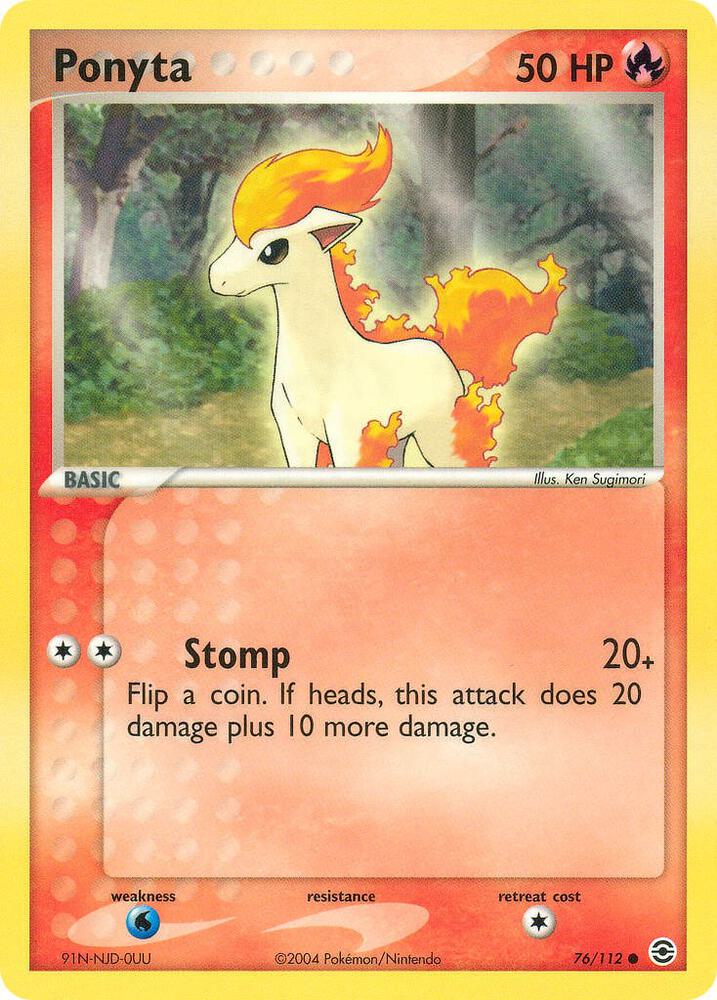 Ponyta - 76/112 Fire Red & Leaf Green Pokemon - NM