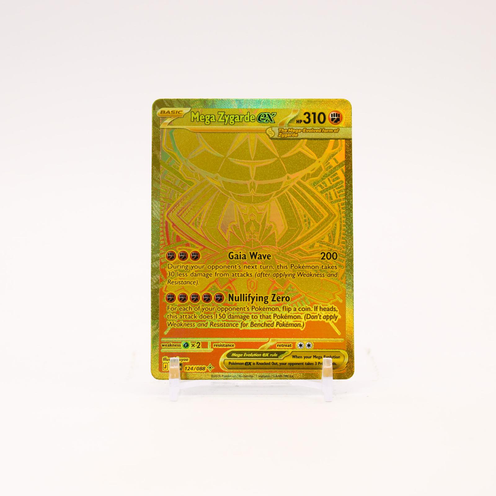 Mega Zygarde ex - 124/088 Perfect Order Holo Gold Pokemon - NM