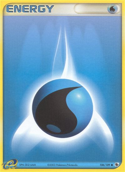 Water Energy - 106/109 Ruby & Sapphire Common Pokemon - NM