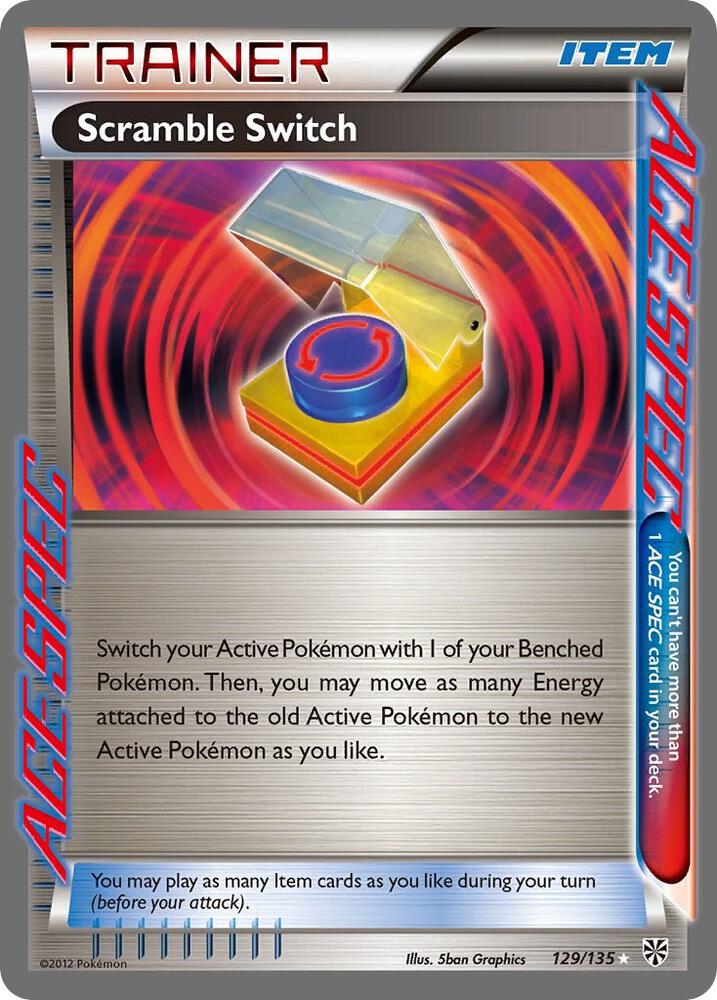 Scramble Switch - 129/135 Plasma Storm Acespec Holo Rare Trainer - NM
