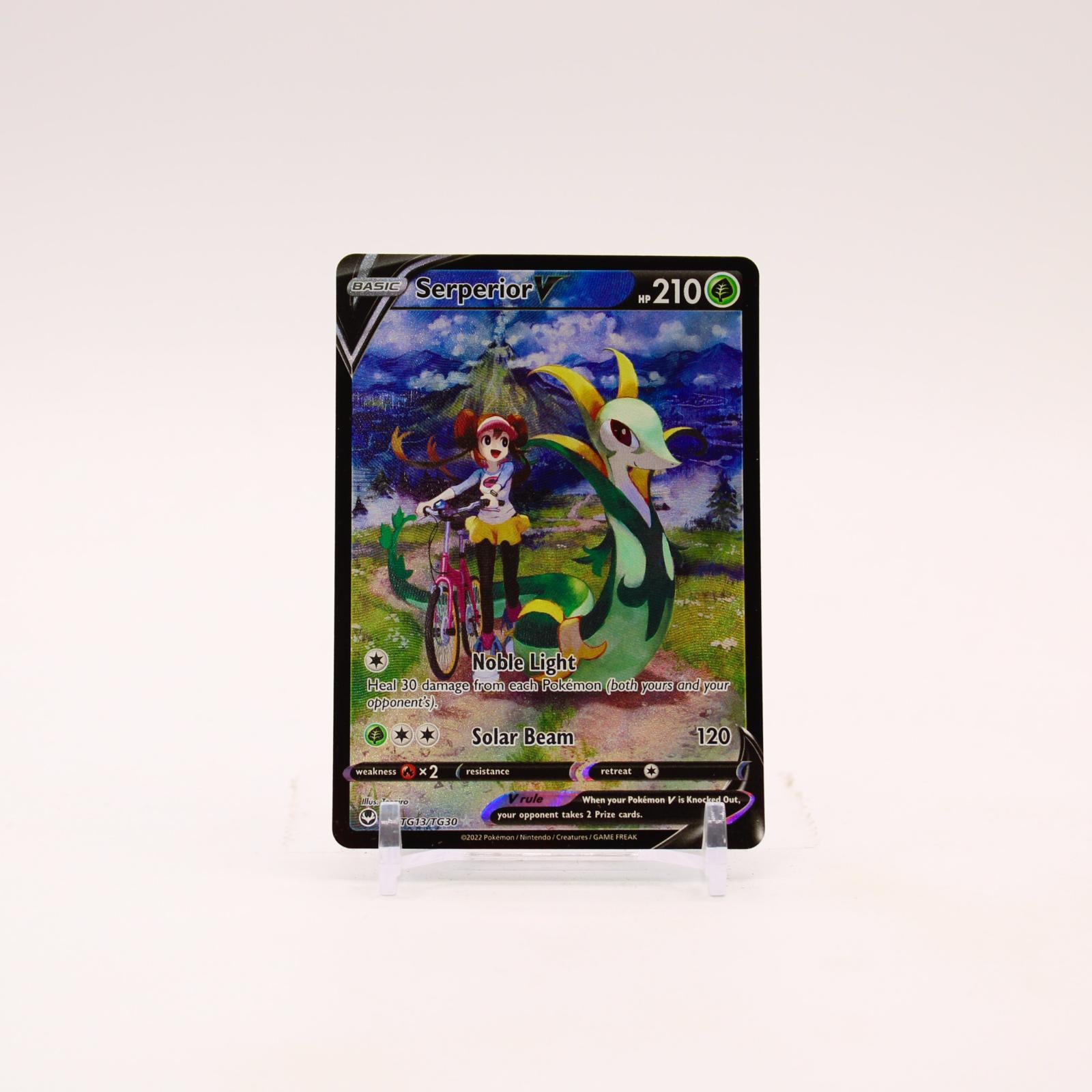 Serperior V - TG13/TG30 Silver Tempest Trainer Gallery Holo Pokemon - NM