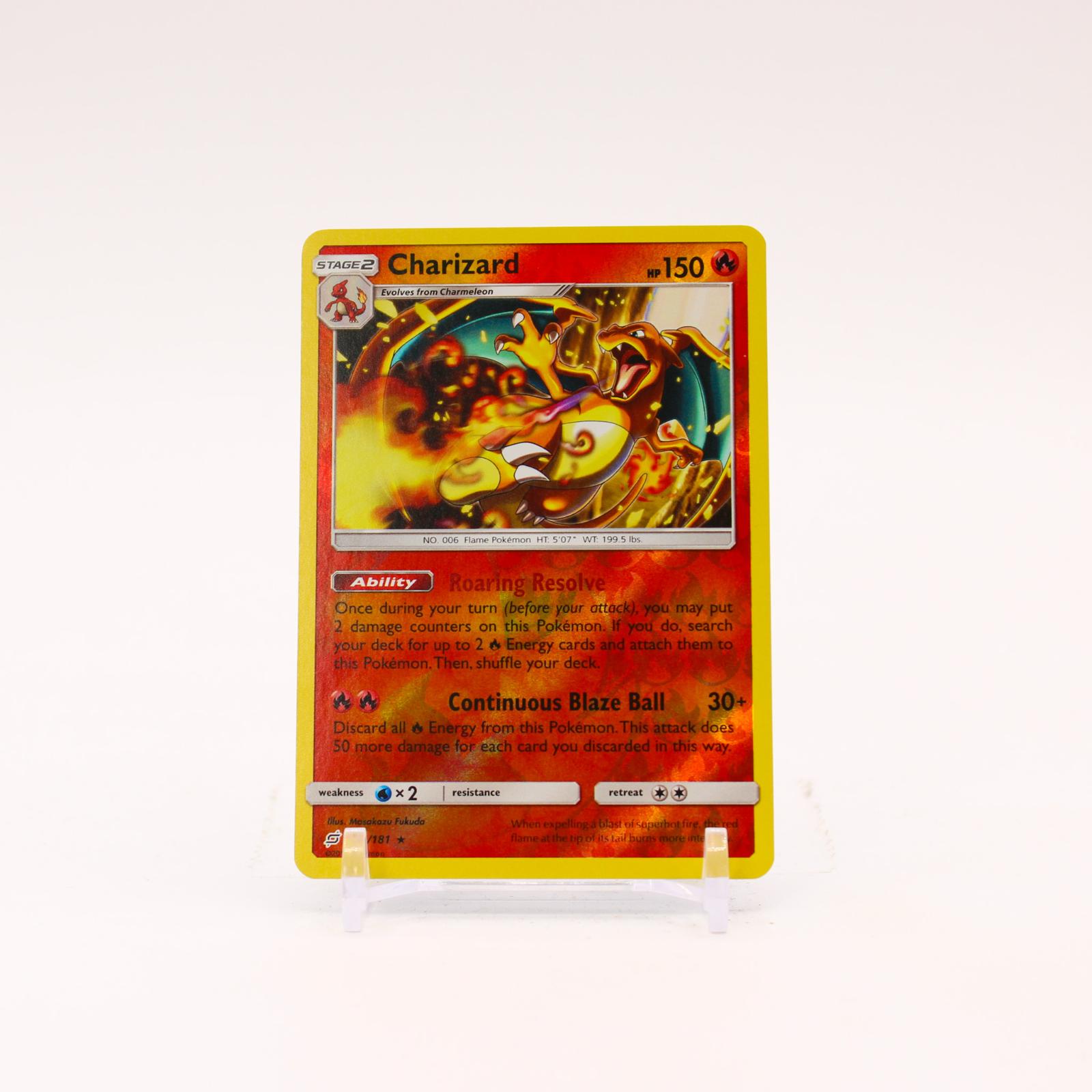 Charizard - 14/181 Team Up Reverse Holo Rare Pokemon - NM/LP