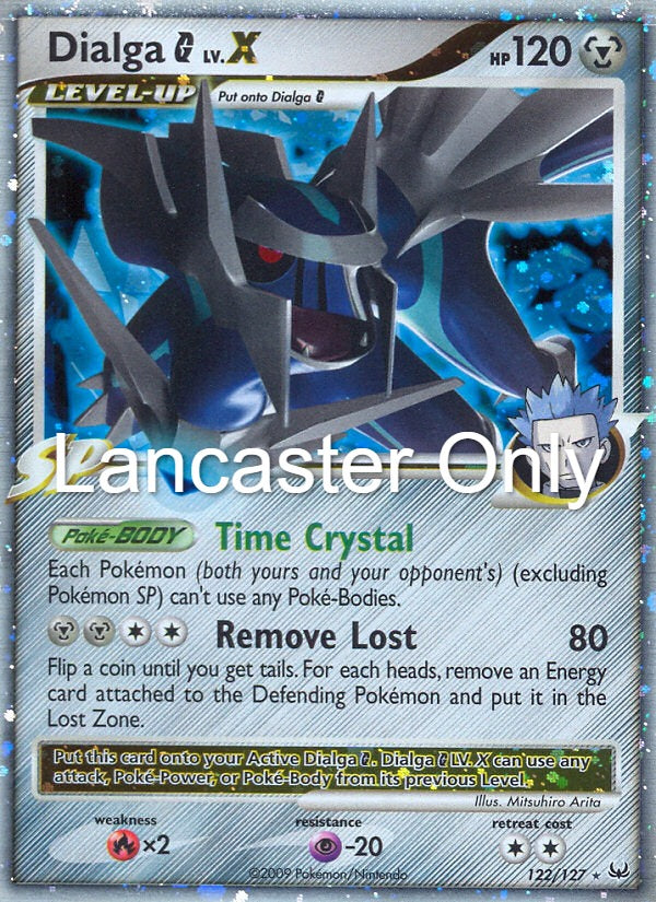Dialga G LV.X - 122/127 Platinum Holo LV.X Rare Pokemon - MP (Lanc)