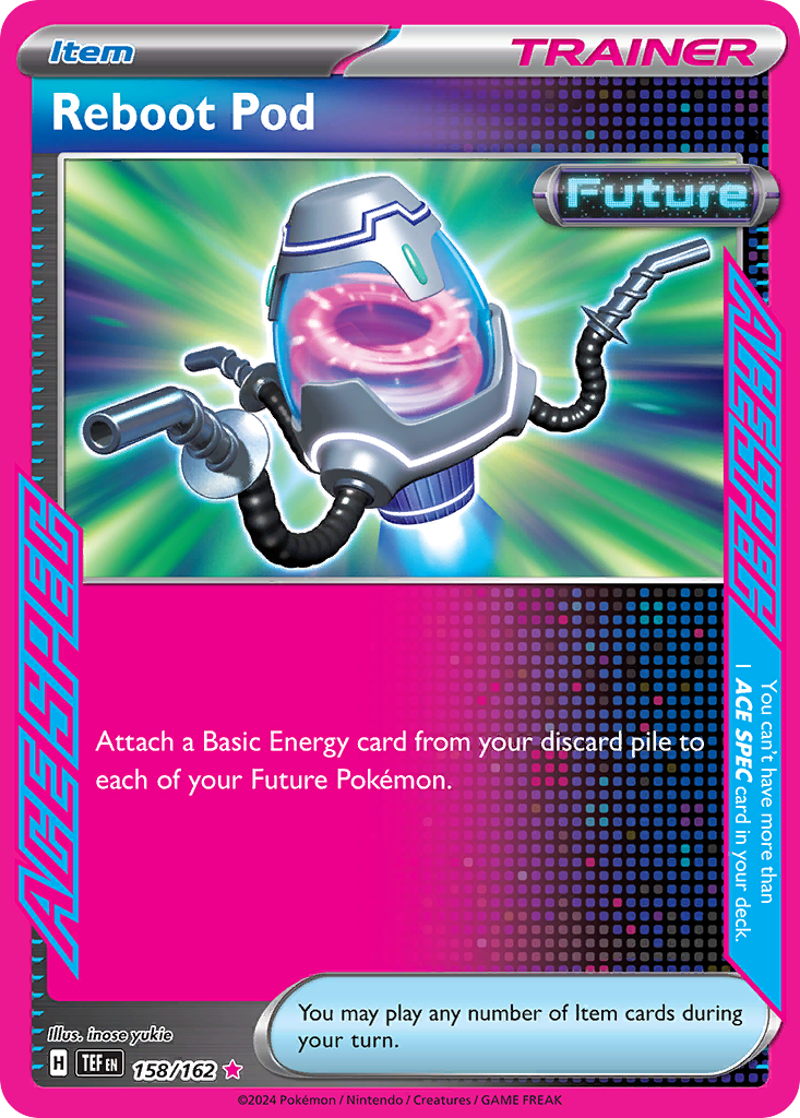 Reboot Pod - 158/162 Temporal Forces ACE SPEC Rare Holo Pokemon - NM