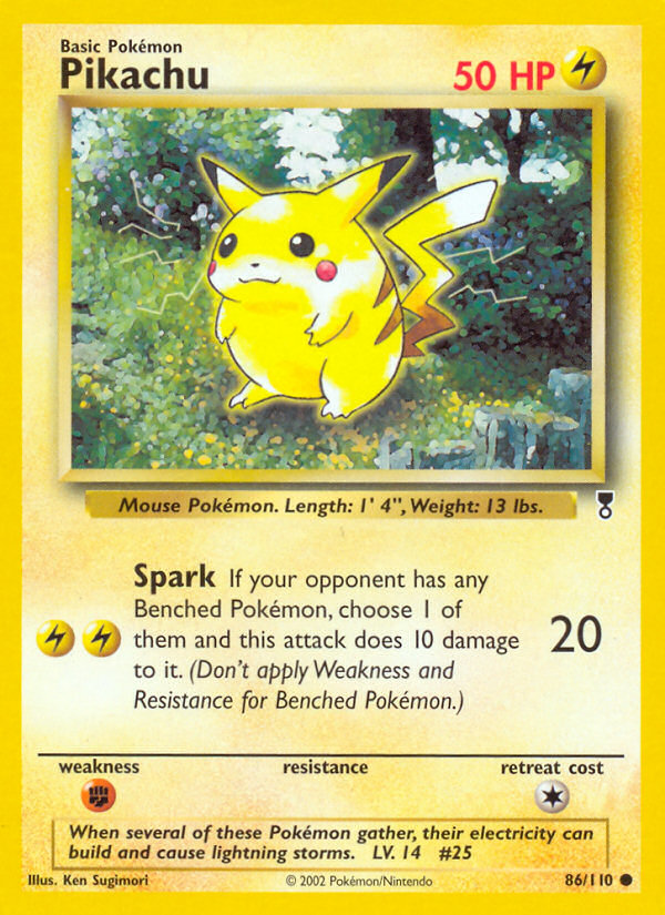 Pikachu - 86/110 Legendary Collection Common Pokemon - NM