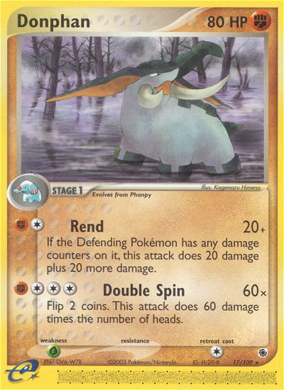 Donphan - 17/109 Ruby & Sapphire Rare Pokemon - NM
