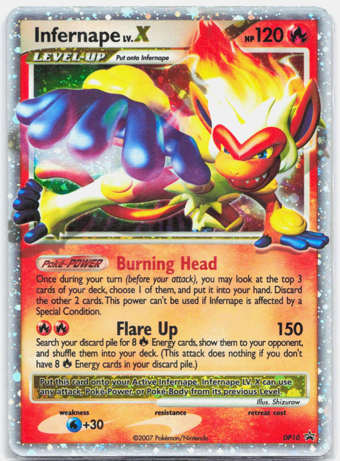 Infernape LV.X - DP10 Diamond and Pearl Holo Promo Pokemon - LP/MP