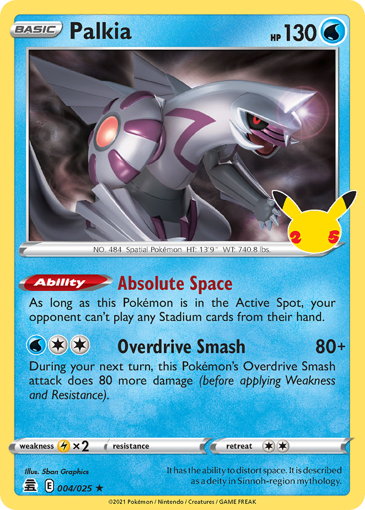 Palkia - 004/025 Celebrations Holo Rare Pokemon - NM