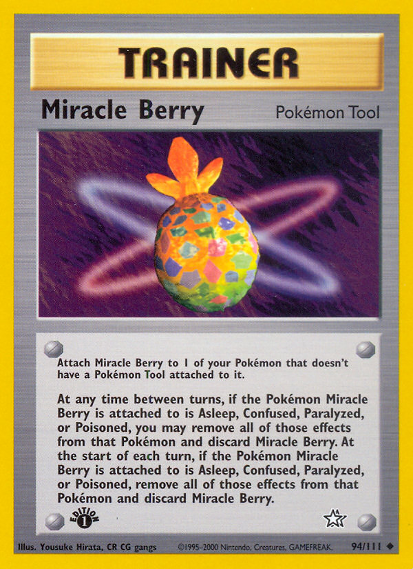 Miracle Berry - 94/111 Neo Genesis Uncommon Unlimited Pokemon - NM