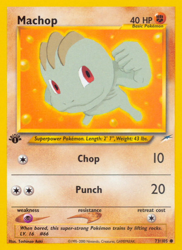Machop - 73/105 Neo Destiny Common Unlimited Pokemon - NM