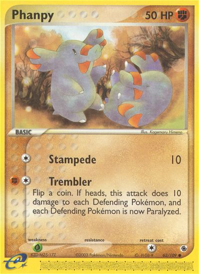 Phanpy - 62/109 Ruby & Sapphire Common Pokemon - NM