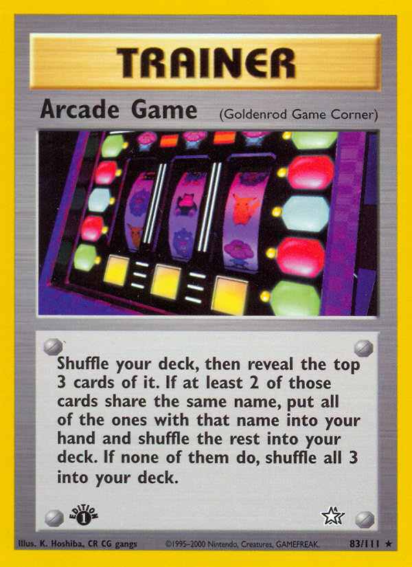 Arcade Game - 83/111 Neo Genesis Rare Unlimited Pokemon - NM