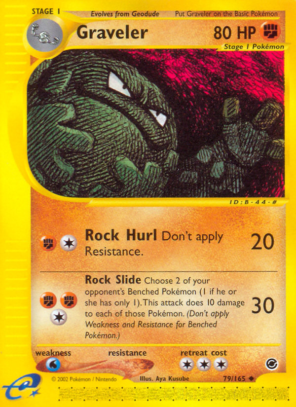 Graveler - 79/165 Expedition Base Set Uncommon Pokemon - NM