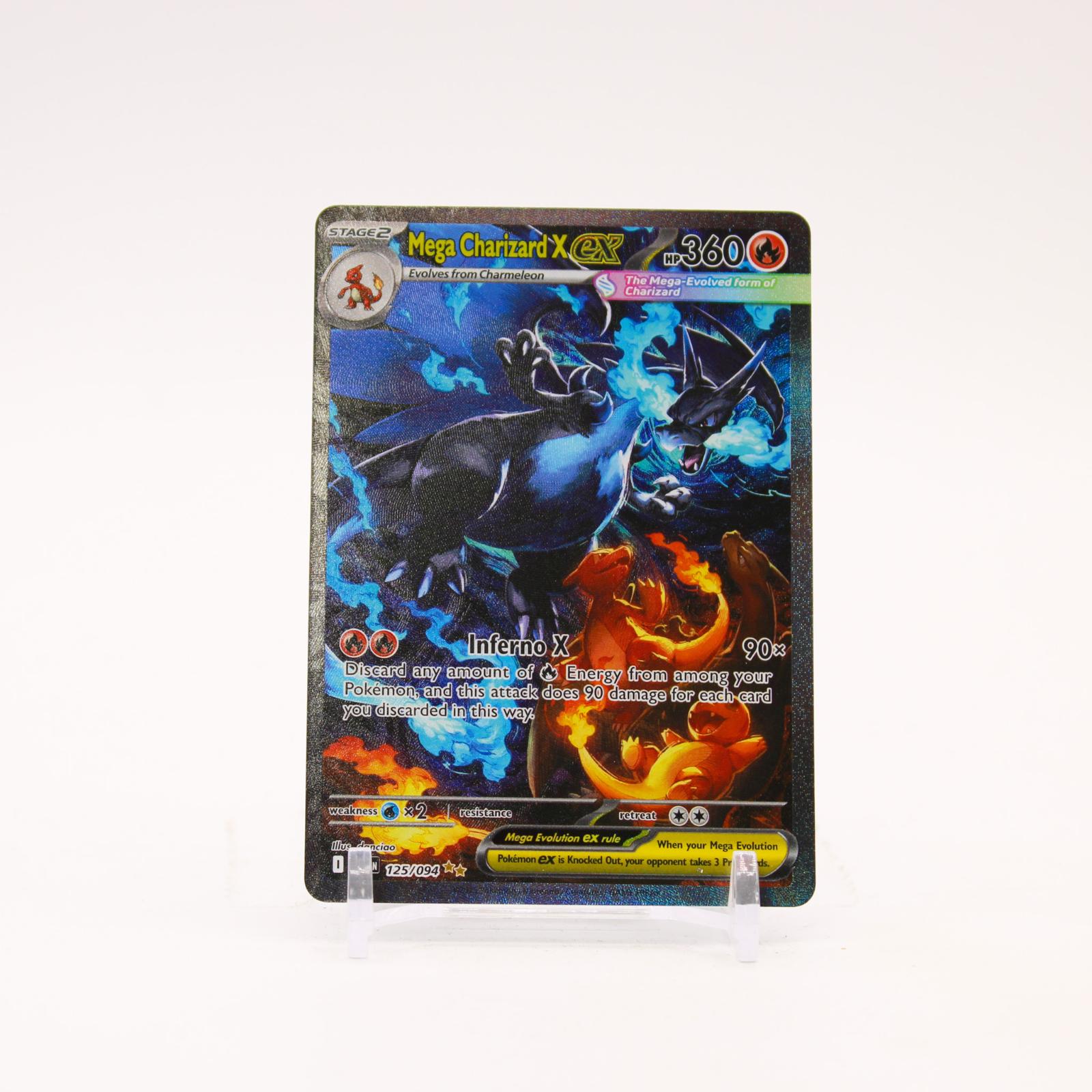 Mega Charizard X ex - 125/094 Phantasmal Flames Special Illustration Pokemon - NM/MINT