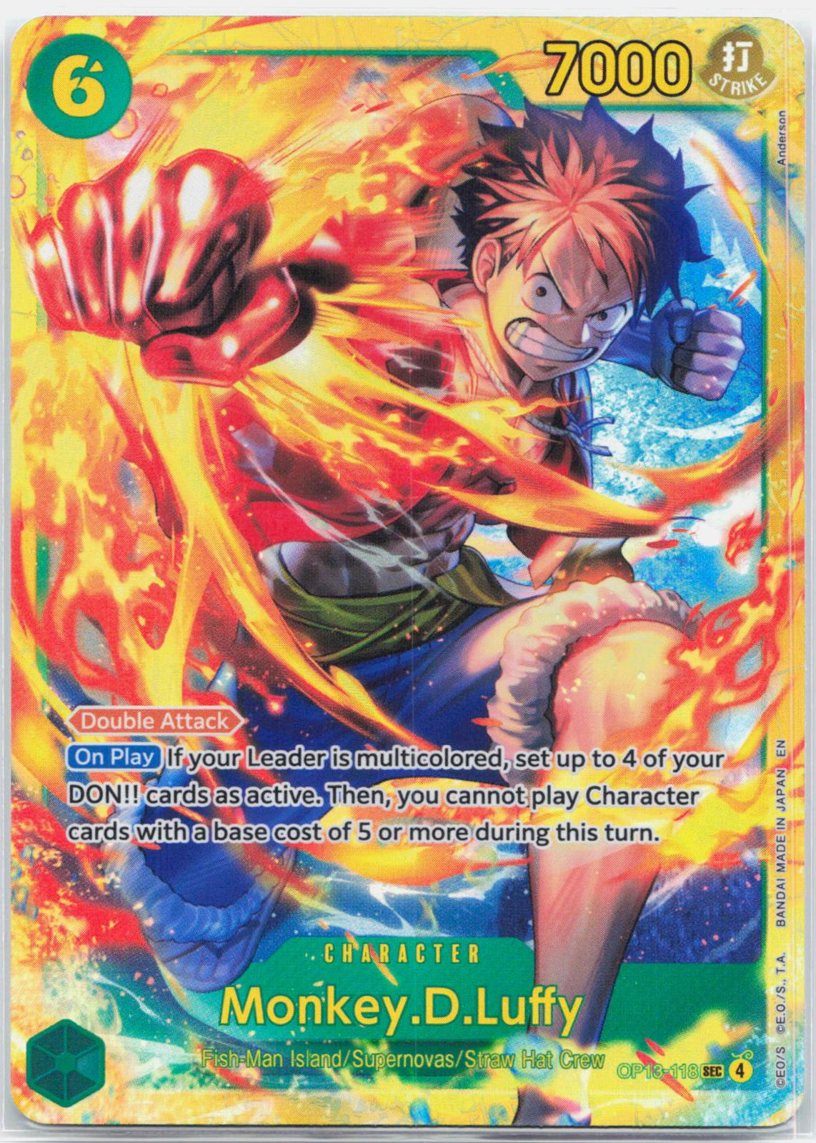 Monkey.D.Luffy - OP13-118 Carrying On His Will SR One Piece - NM