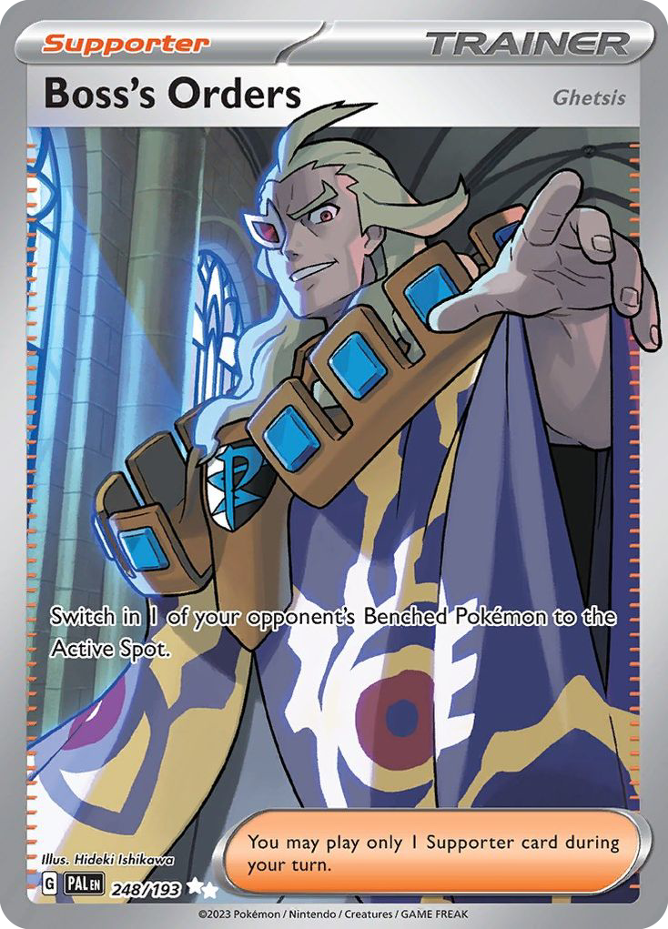 Boss's Orders (Ghetsis) - 248/193 Paldea Evolved Ultra Rare Holo Pokemon - NM