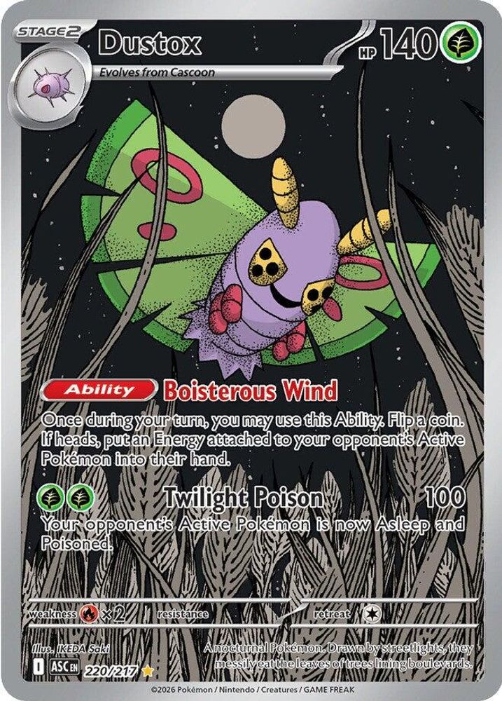 Dustox - 220/217 Ascended Heroes Illustration Rare Holo Pokemon - NM
