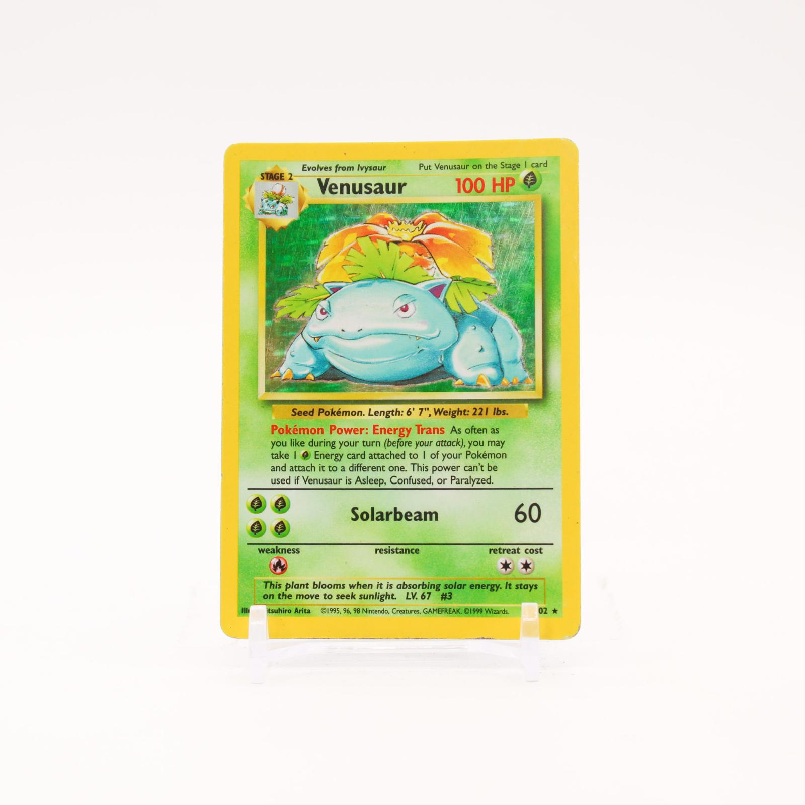 Venusaur - 15/102 Base Set Unlimited Holo Rare Pokemon - HP