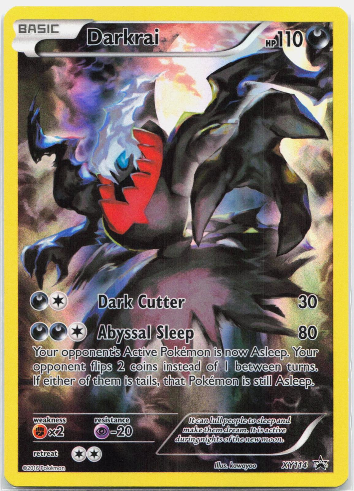 Darkrai - XY114 Black Star Full Art Promo Pokemon - NM/LP