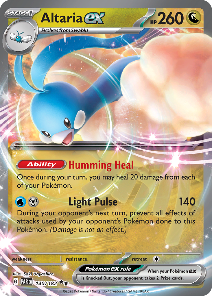 Altaria ex - 140/182 Paradox Rift Double Rare Holo Pokemon - NM