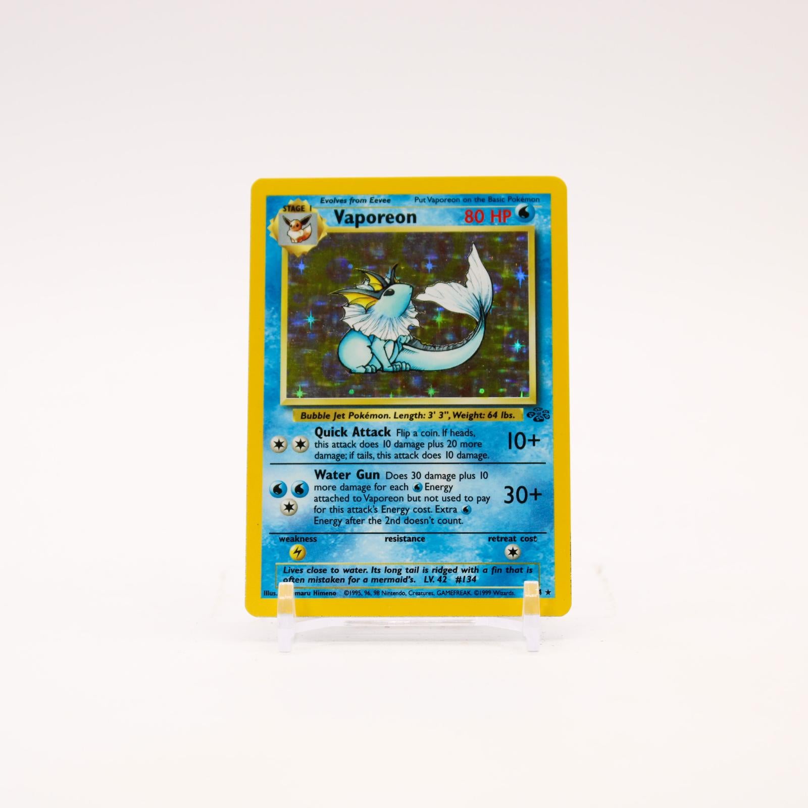 Vaporeon - 12/64 Jungle Unlimited Holo Rare Pokemon - NM/LP