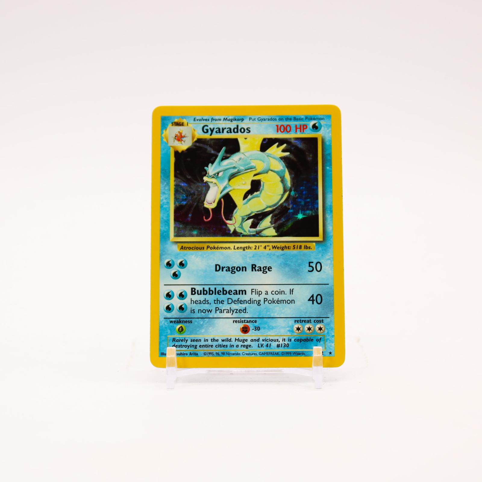 Gyarados - 6/102 Base Set Unlimited Holo Rare Pokemon - MP/HP