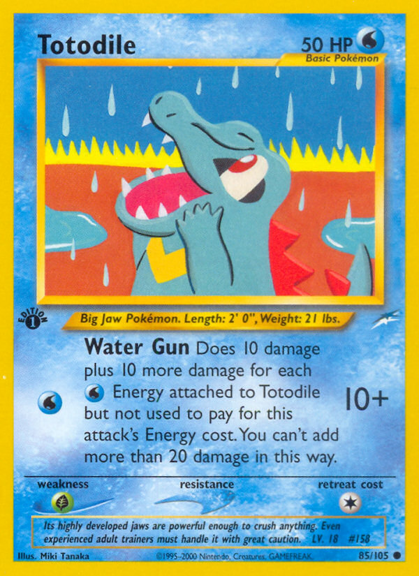 Totodile - 85/105 Neo Destiny Common Unlimited Pokemon - NM