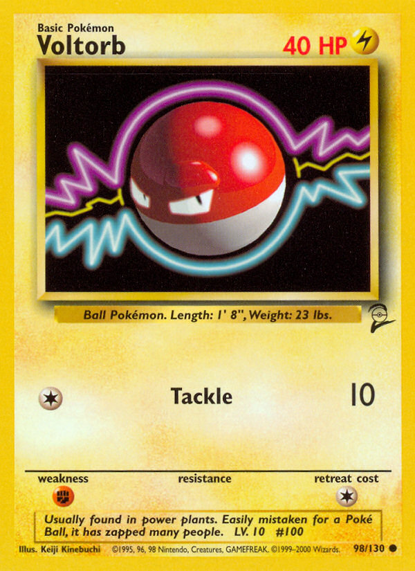 Voltorb - 98/130 Base Set 2 Common Pokemon - NM