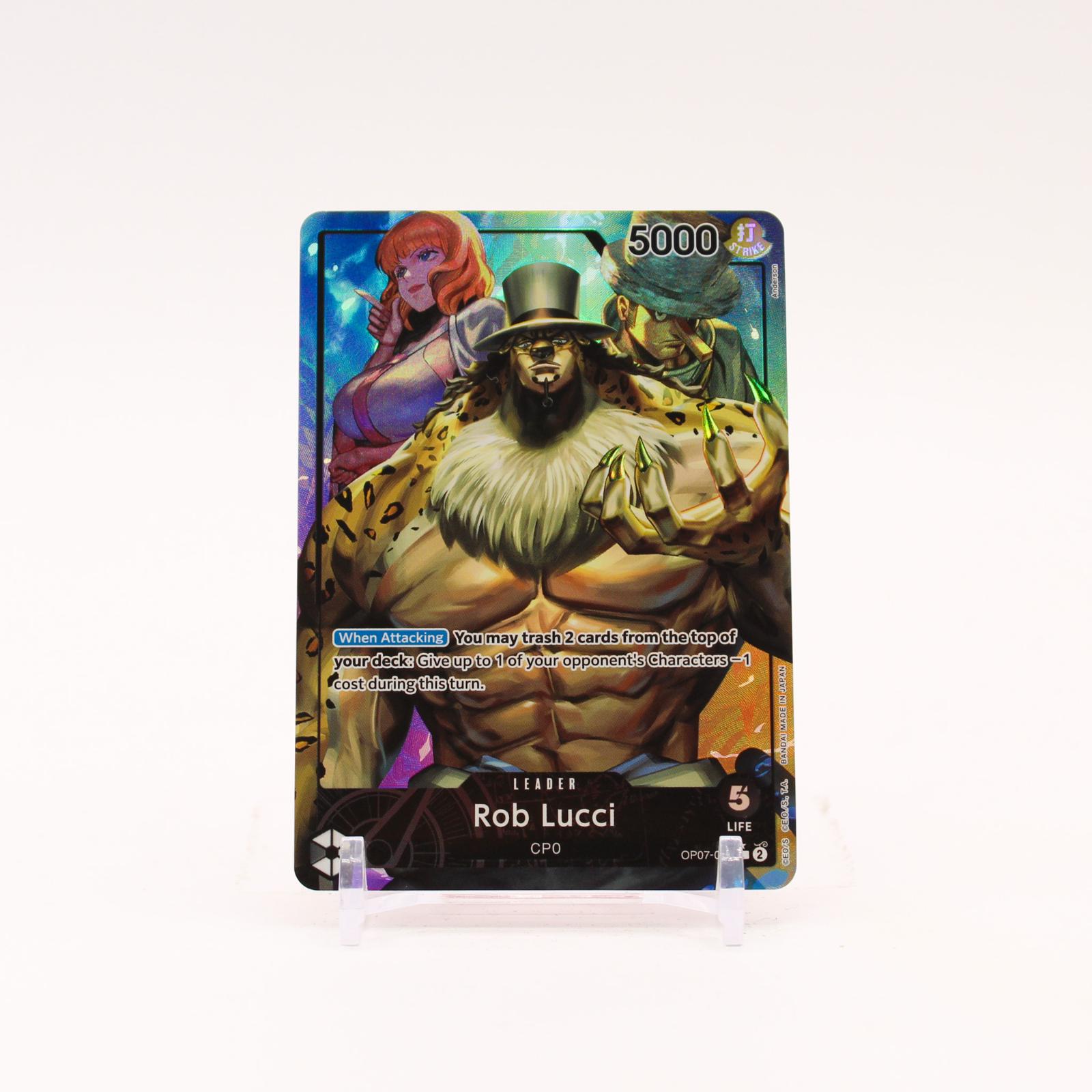 Rob Lucci Parallel - OP07-079 500 Years in the Future Foil L One Piece - NM/MINT