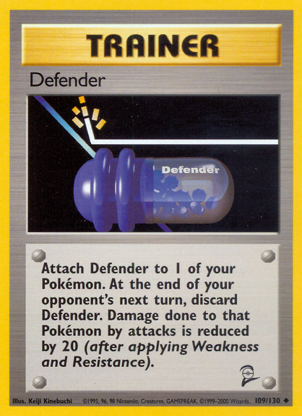 Defender - 109/130 Base Set 2 Uncommon Pokemon - NM