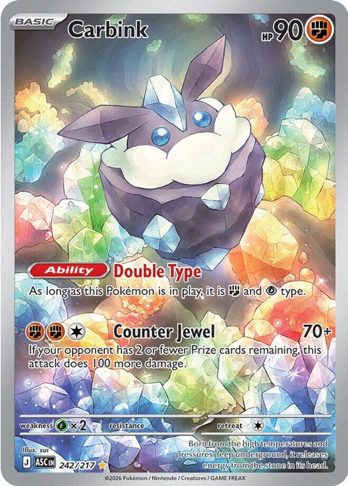 Carbink - 242/217 Ascended Heroes Illustration Rare Holo Pokemon - NM