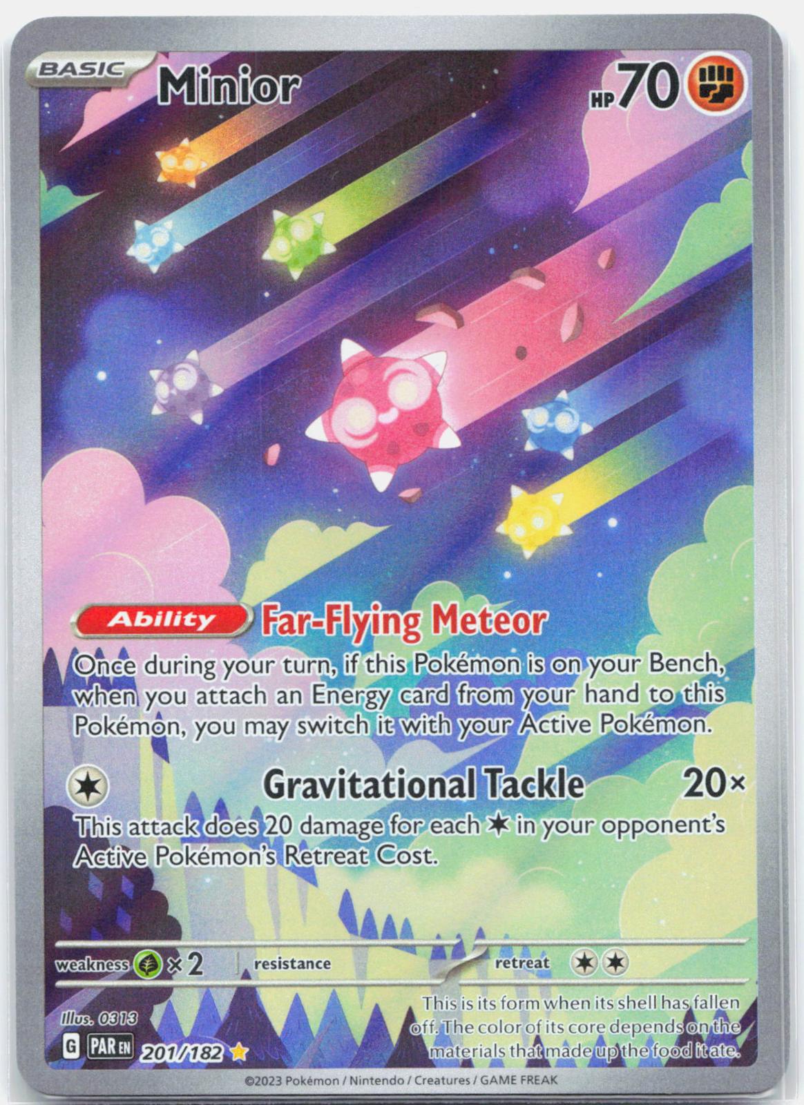 Minior - 201/182 Paradox Rift Illustration Rare Pokemon - NM