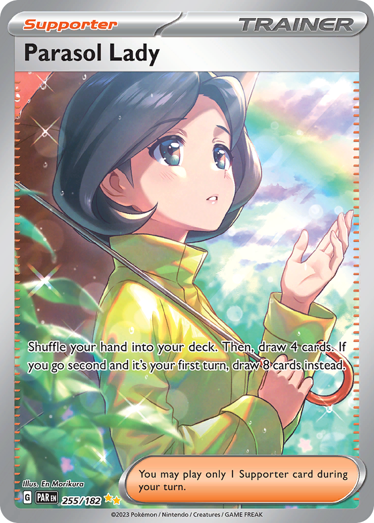 Parasol Lady - 255/182 Paradox Rift Special Illustration Rare Holo Pokemon - NM