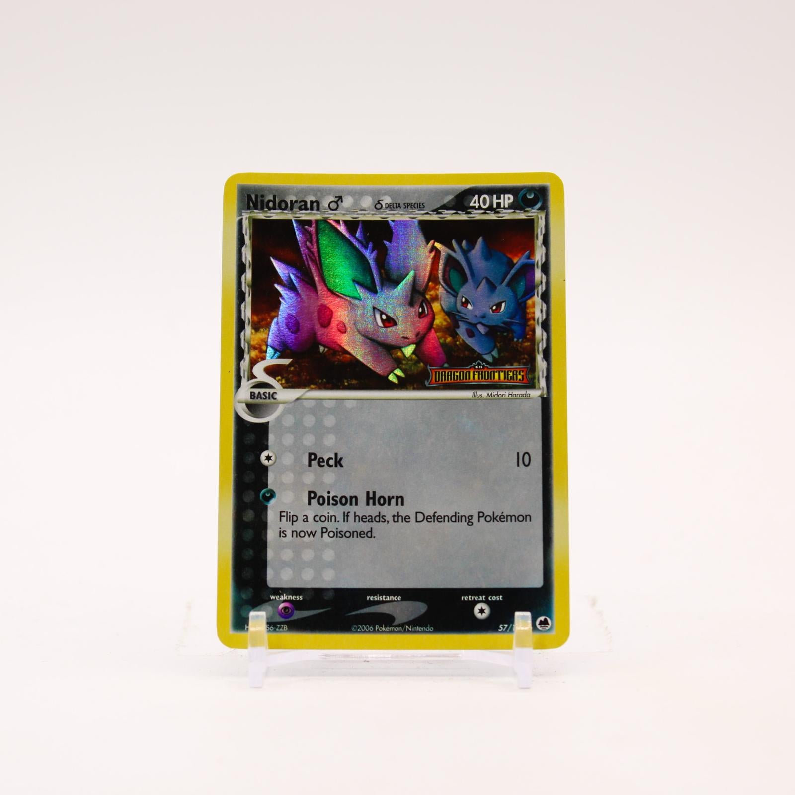 Nidoran M - 57/101 Dragon Frontiers Reverse Holo Common Pokemon - LP