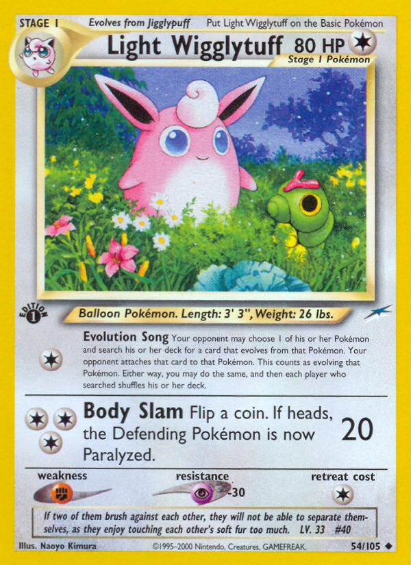 Light Wigglytuff - 54/105 Neo Destiny Uncommon Unlimited Pokemon - NM