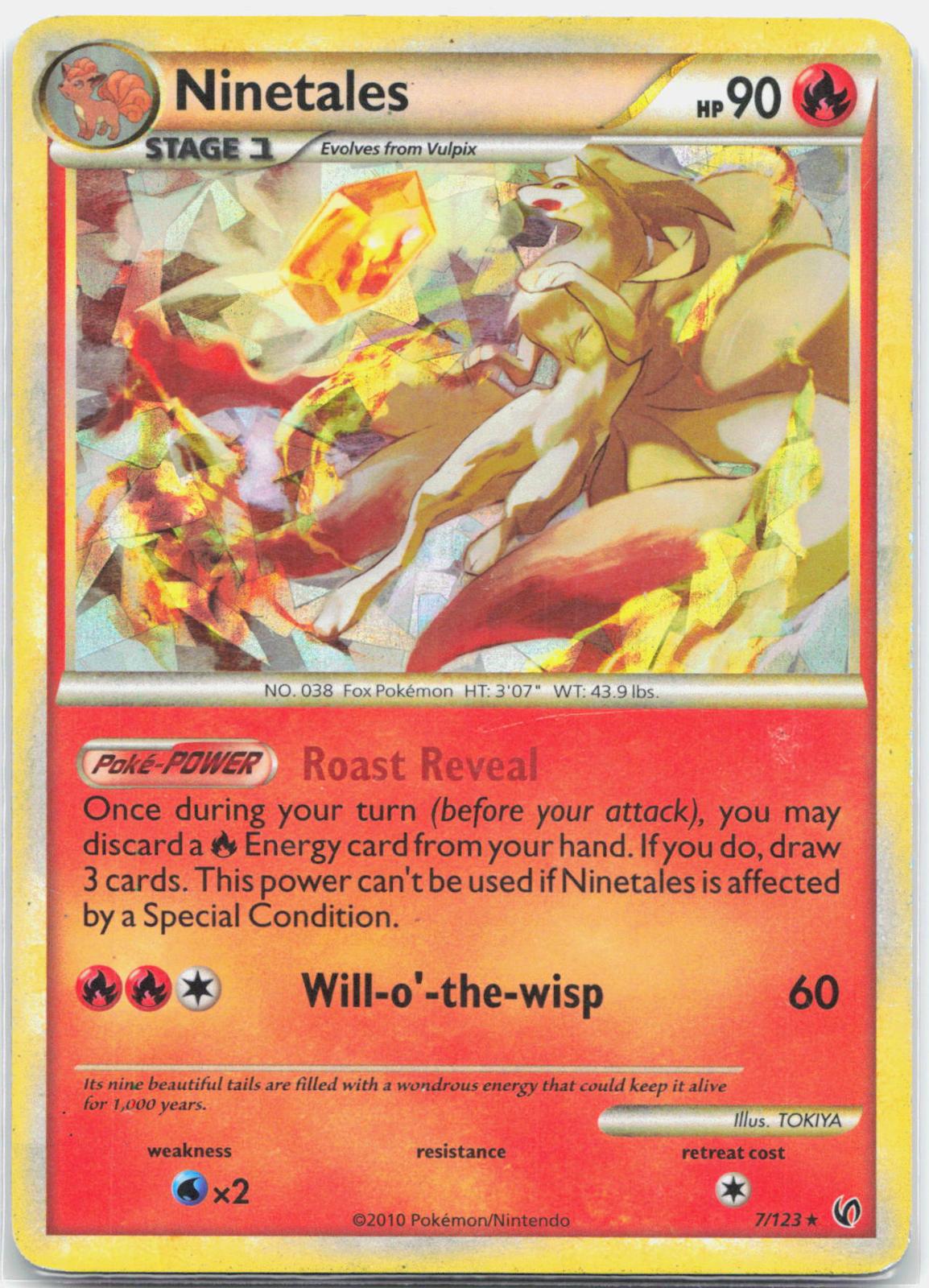 Ninetales - 007/123 Cracked Ice Holo Promo Pokemon - MP/HP