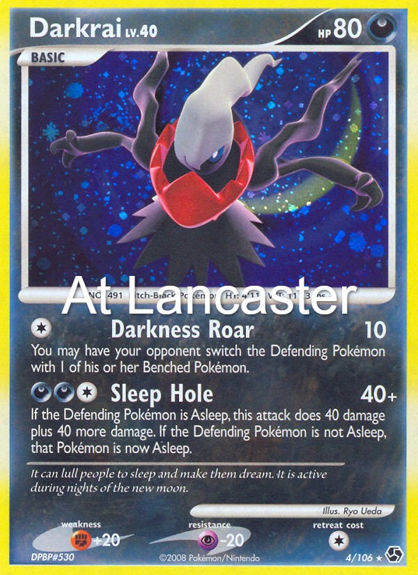 Darkrai - 4/106 Great Encounters Holo Rare Pokemon - MP (Lanc)