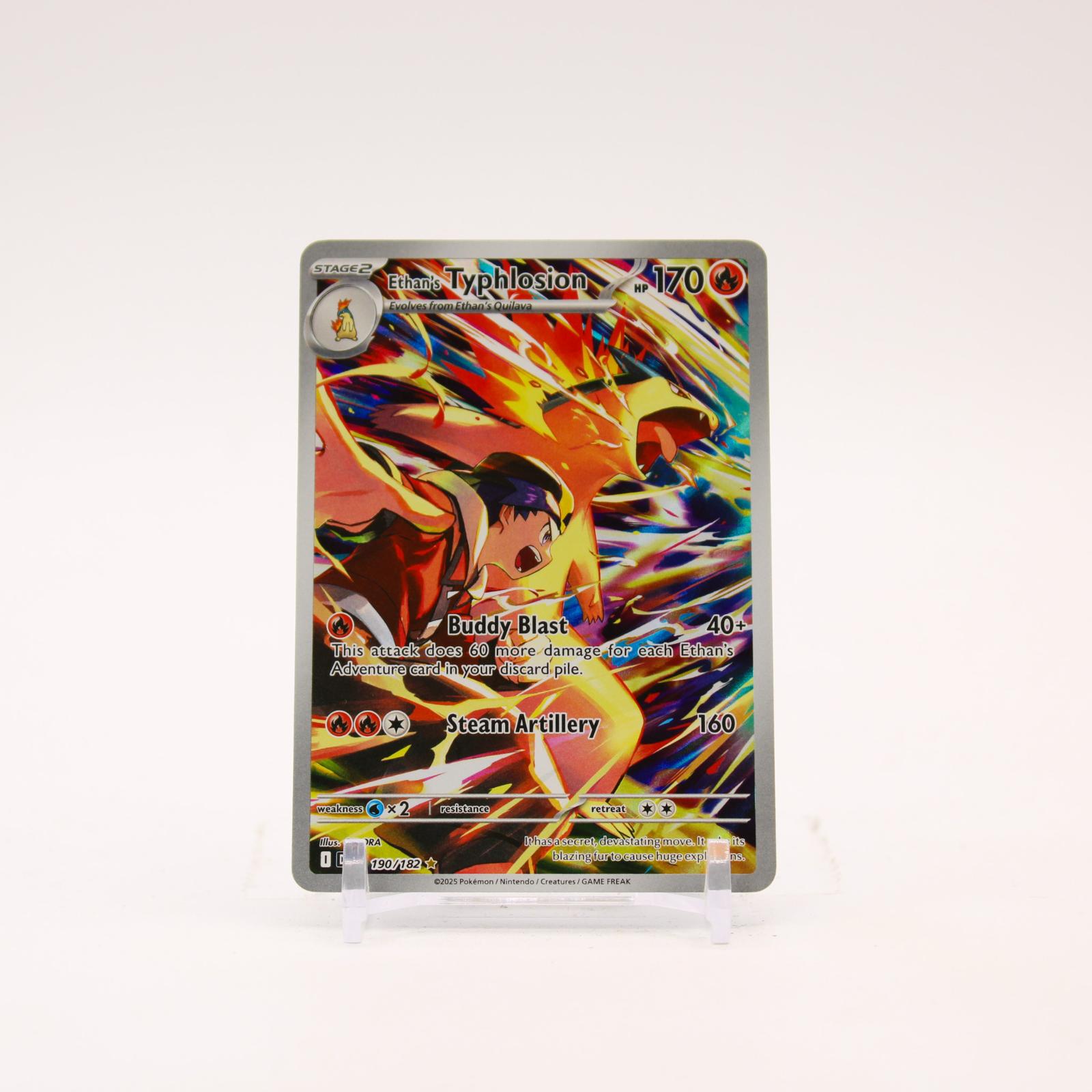 Ethan's Typhlosion - 190/182 Destined Rivals Holo Illustration Rare Pokemon - NM