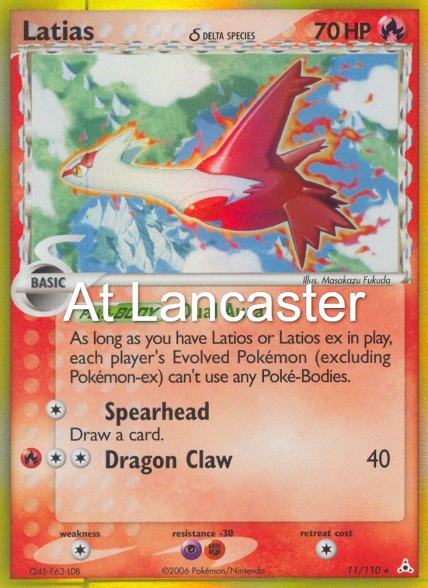 Latias - 11/110 Holon Phantoms Holo Rare Pokemon - DMG (Lanc)