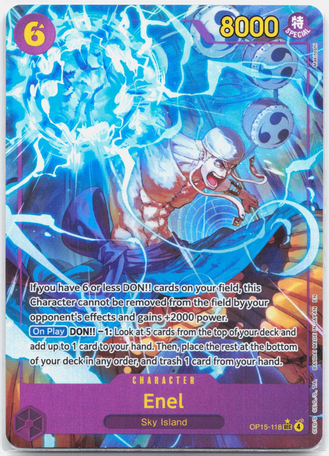 Enel Alternate Art - OP15-118 Adventure on Kami's Island SEC One Piece - NM/MINT