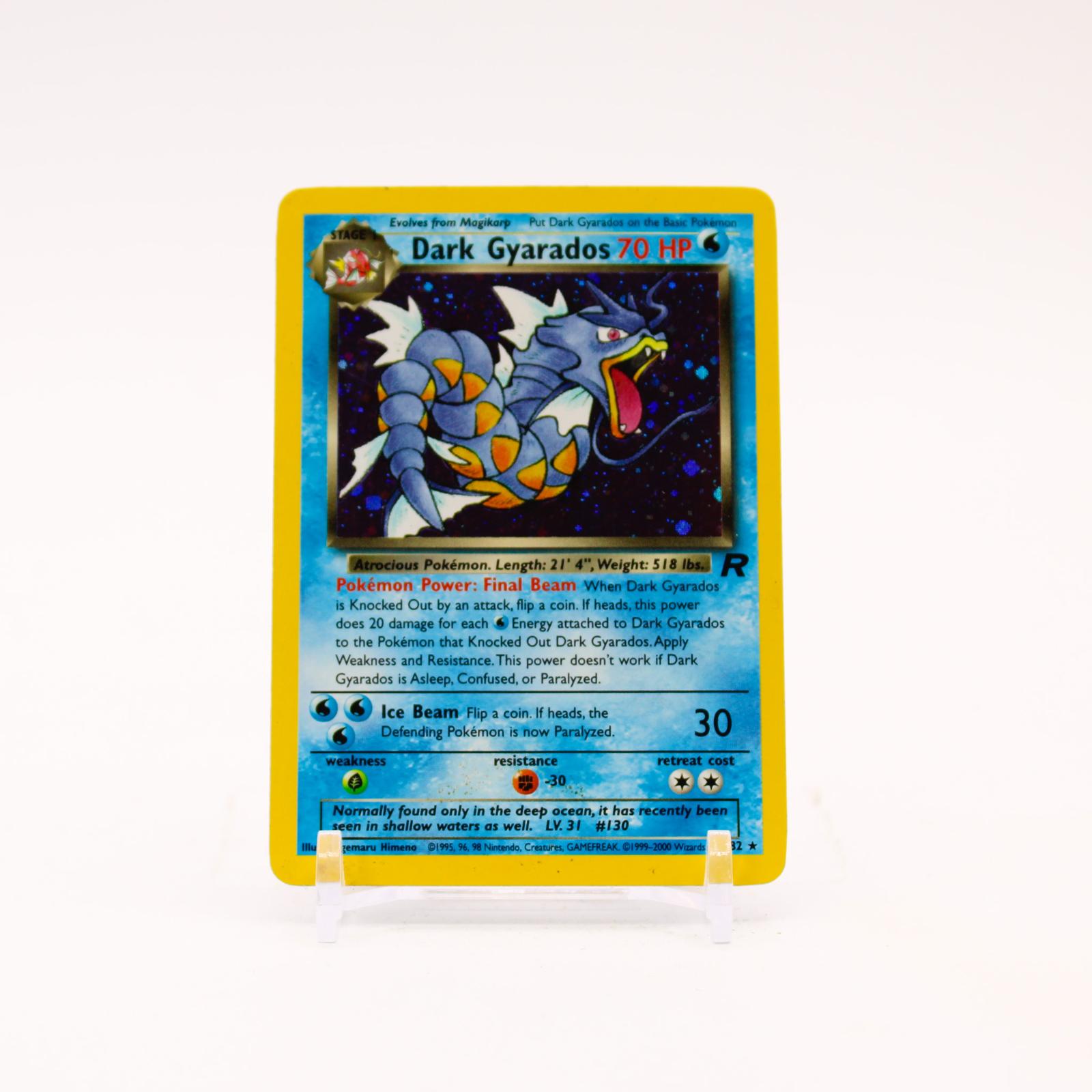 Dark Gyarados - 8/82 Team Rocket Unlimited Holo Rare Pokemon - MP