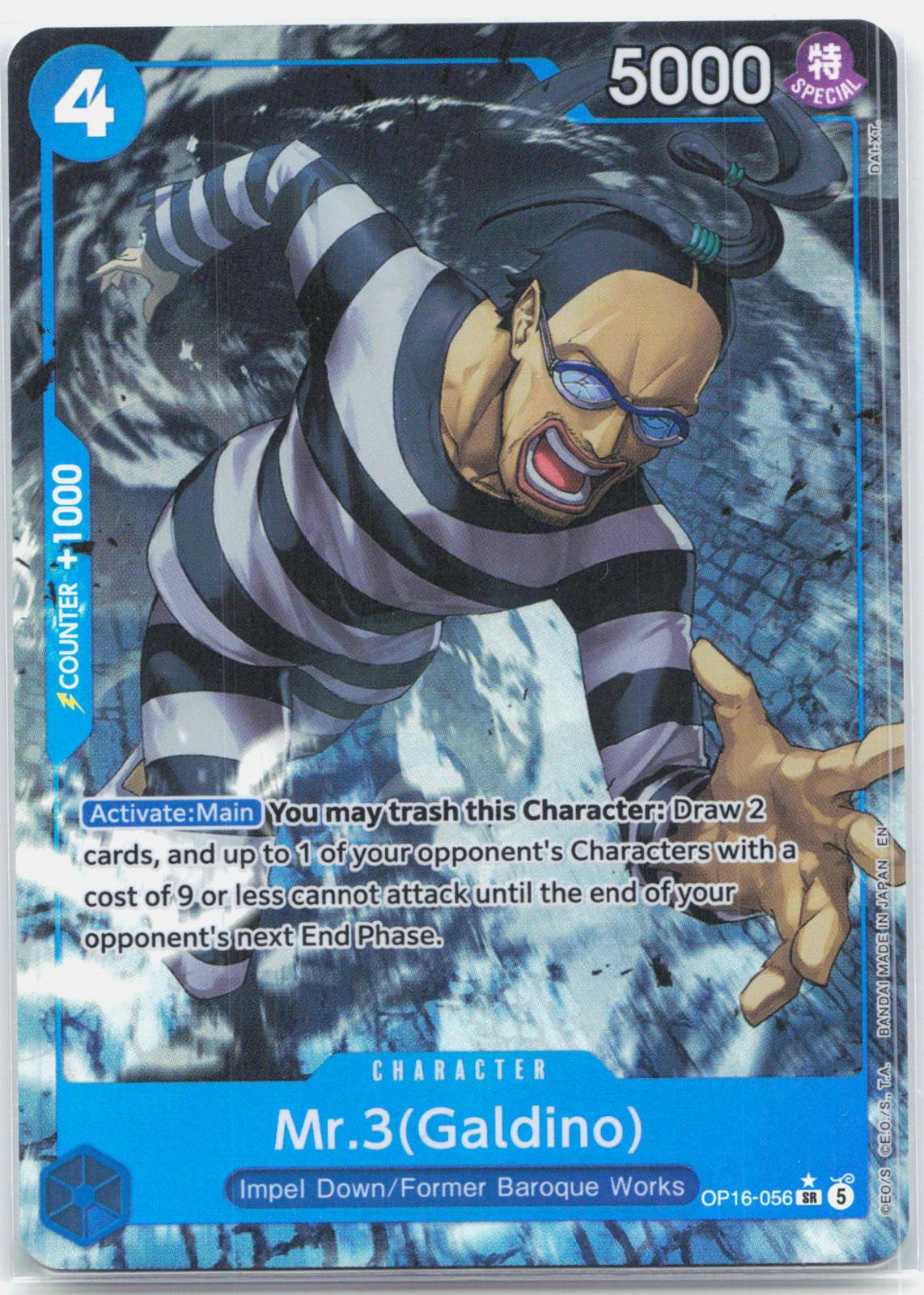Mr.3 (Galdino) Alternate Art - OP16-056 The Time of Battle SR One Piece - NM/LP
