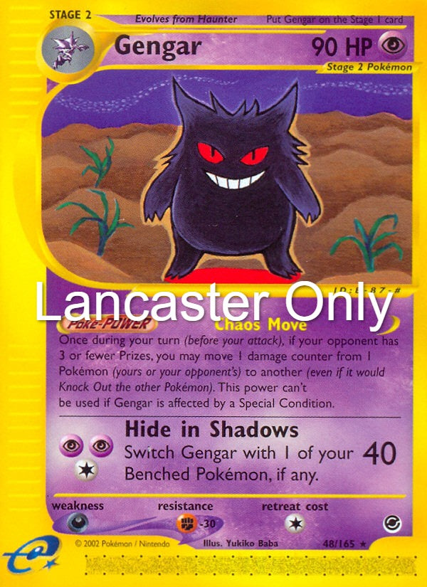 Gengar - 48/165 Expedition Base Set Rare Pokemon - HP (Lanc)