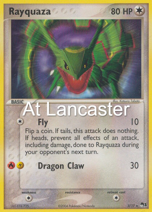 Rayquaza - 3/17 POP Series 1 Holo Rare Pokemon - MP (Lanc)