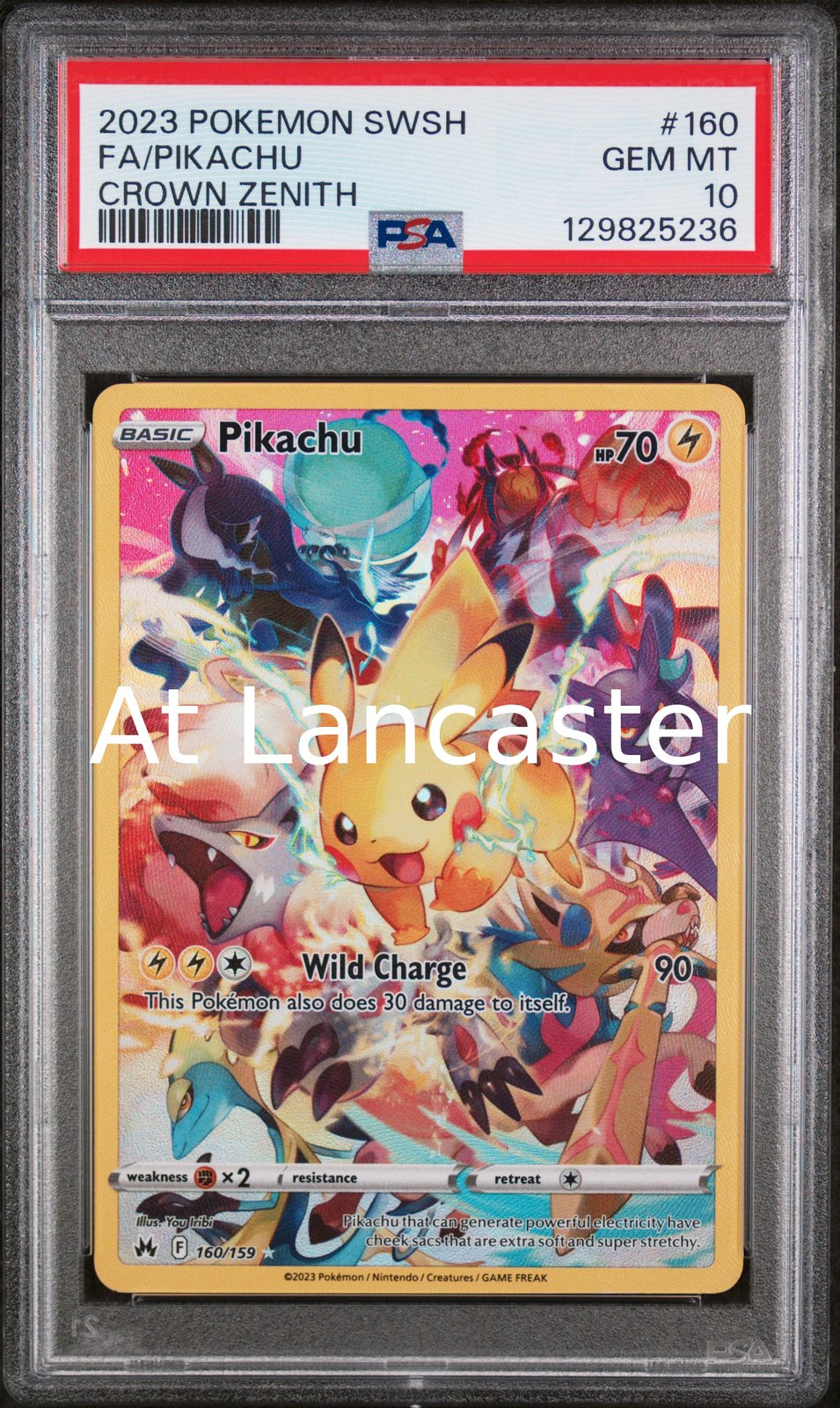 Pikachu - 160/159 PSA 10 Sword Shield Crown Zenith Pokemon (Lanc)